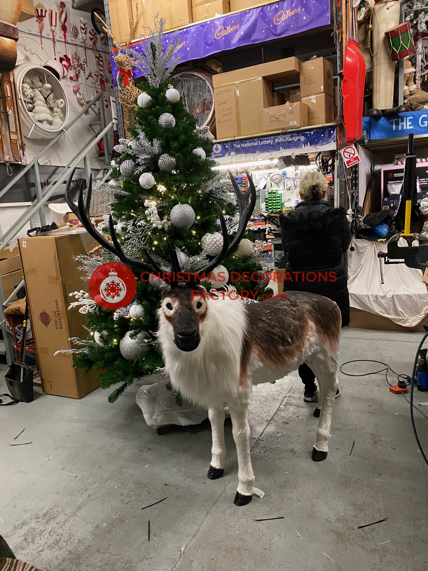 1.8M Soft Plush Reindeer Display Prop