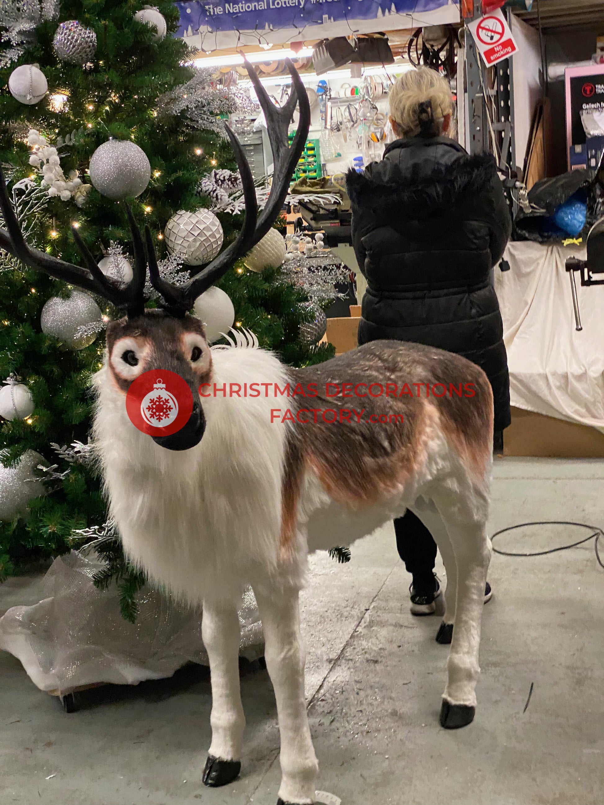 1.8M Soft Plush Reindeer Display Prop