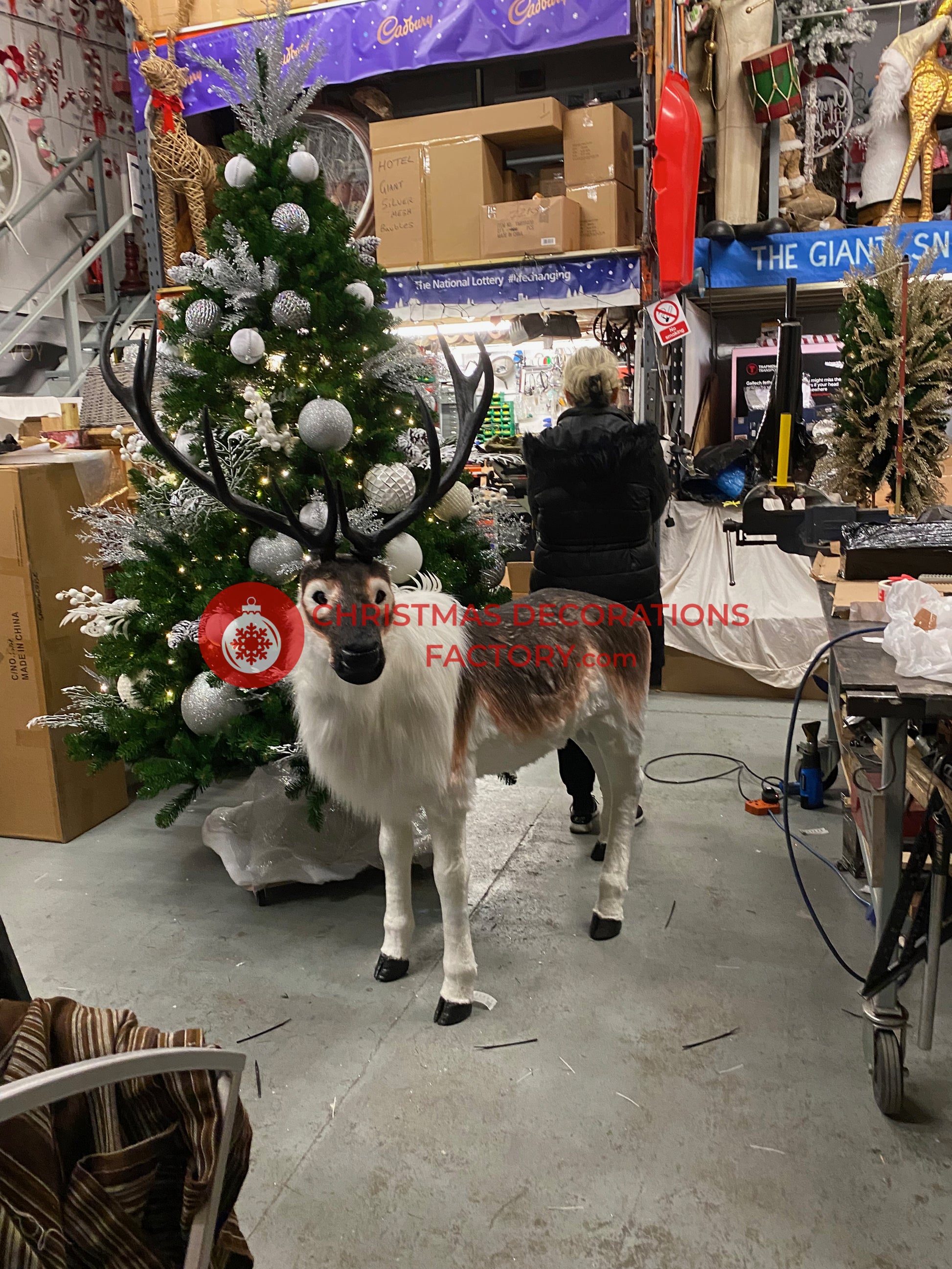 1.8M Soft Plush Reindeer Display Prop