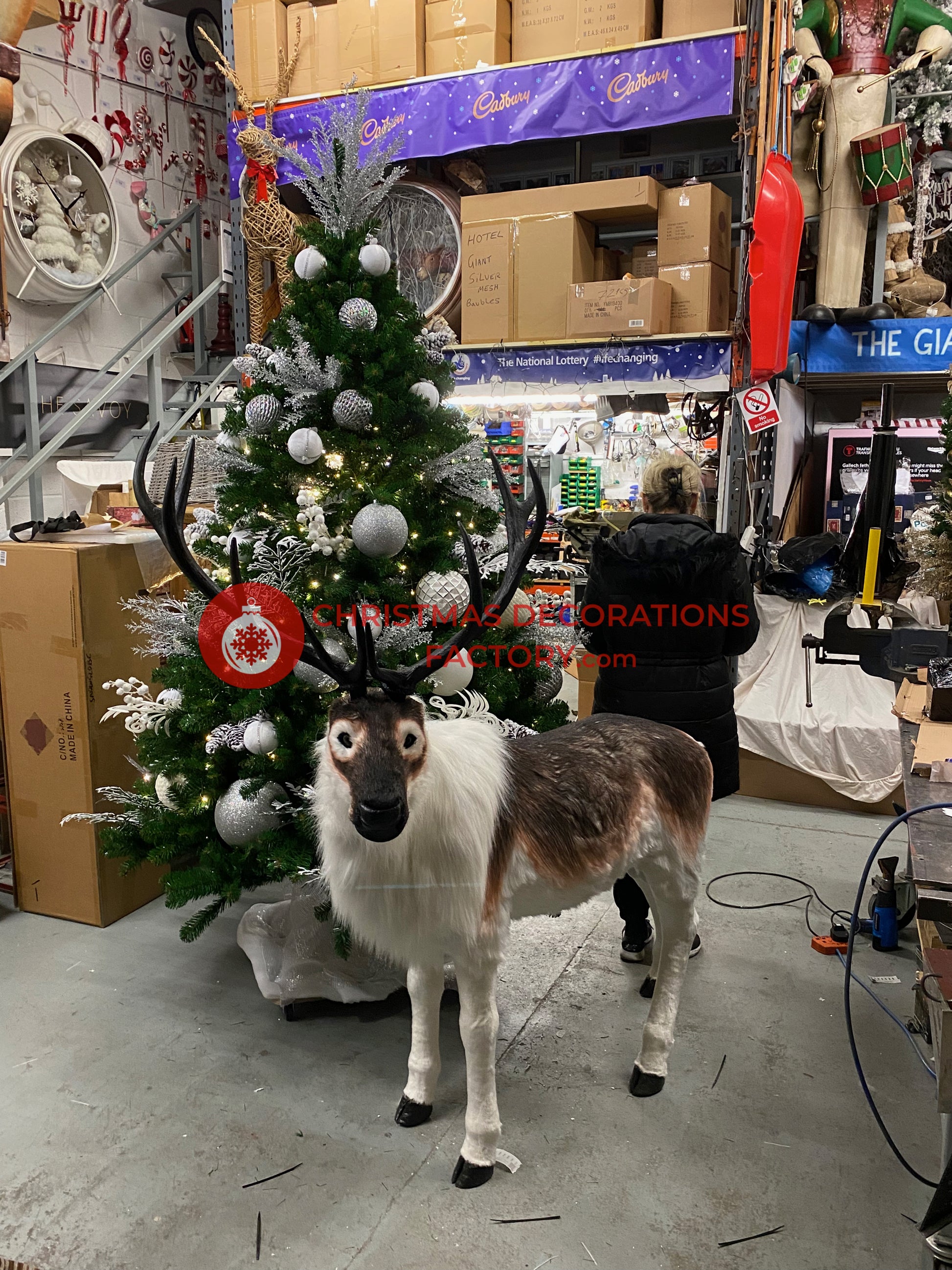 1.8M Soft Plush Reindeer Display Prop