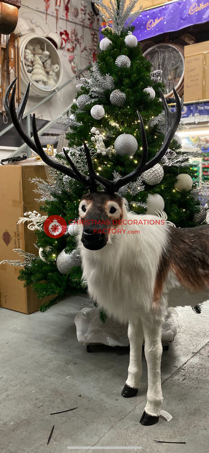 1.8M Soft Plush Reindeer Display Prop