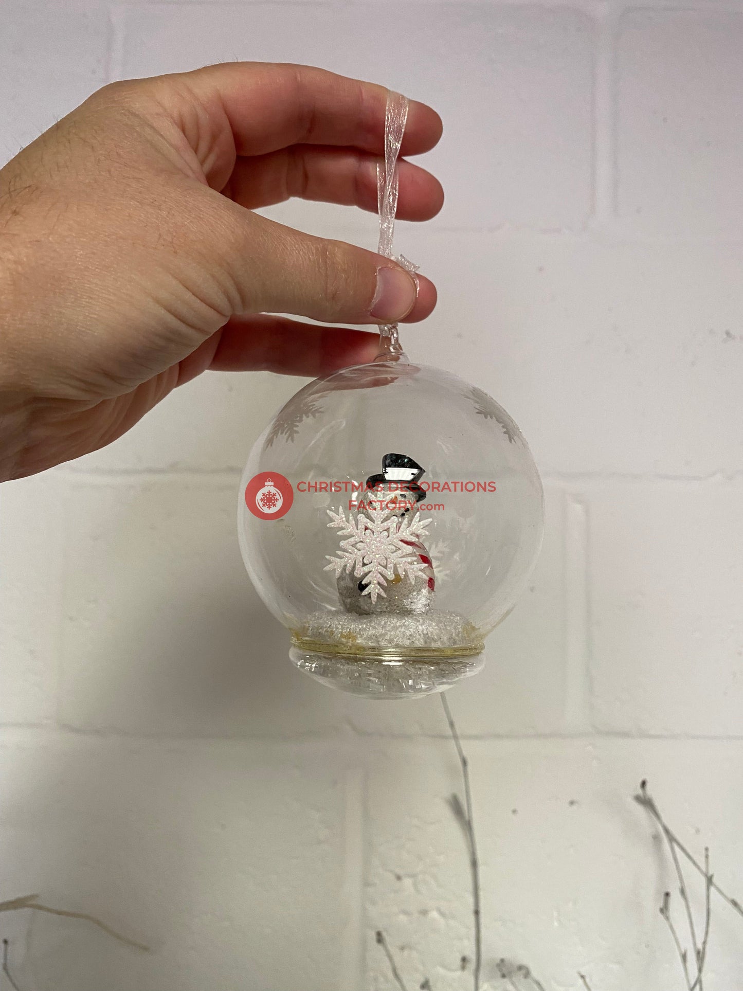 Glass Snow Globe Bauble Boxset