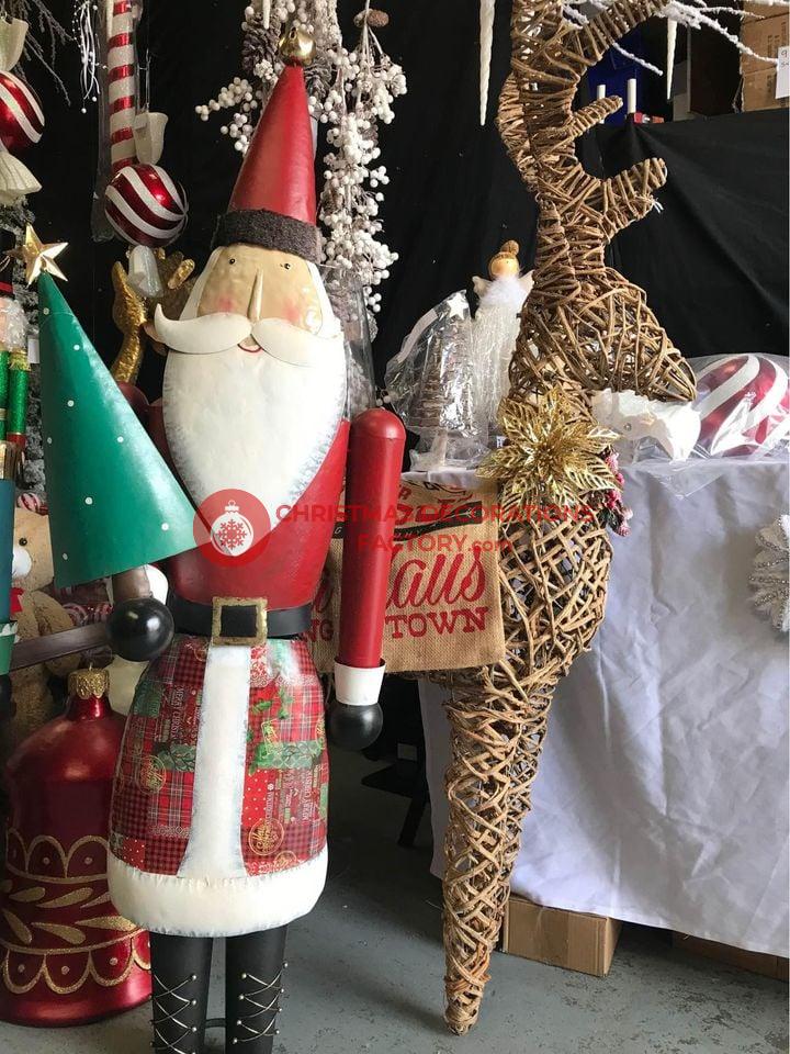 Metal Freestanding Father Christmas Display Prop