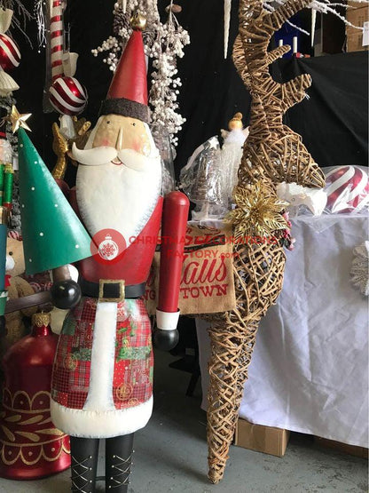 Metal Freestanding Father Christmas Display Prop