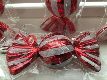 120mm Candy Cane Sweet Bauble