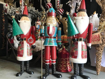 Metal Freestanding Father Christmas Display Prop