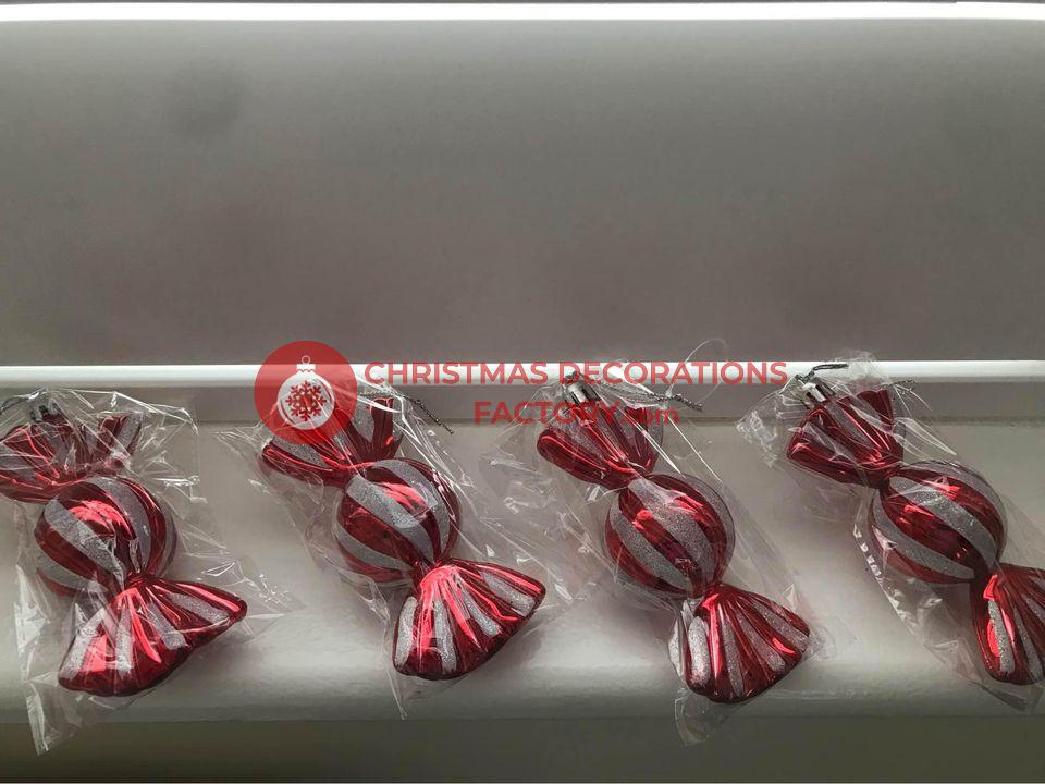 120mm Candy Cane Sweet Bauble