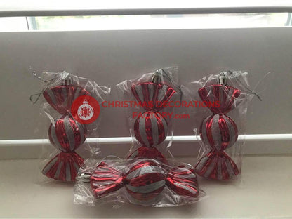 120mm Candy Cane Sweet Bauble